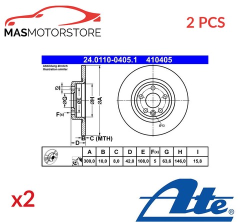 Brake discs set pair rear - brake,